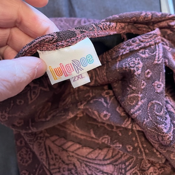 Mauve Embossed LuLaRoe Amelia BNWT 2XL - Picture 8 of 8